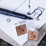 Engraved Drawing Personalised Cufflinks, thumbnail 2 of 8