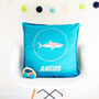 Personalised Glitter Shark Cushion, thumbnail 1 of 3