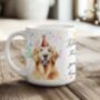 Personalised Golden Retriever Birthday Congratulations Party Mug A, thumbnail 1 of 2