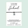 Starting School Wish String Bracelet – First Day Of School Gift, thumbnail 1 of 3