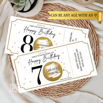Personalised Birthday Scratch Card, 20th, 30th, 40th, 50th, 60th, 70th, 80th, 3 of 8