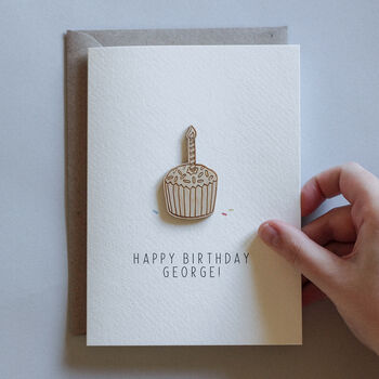 Personalised Cupcake Birthday Card, 6 of 6