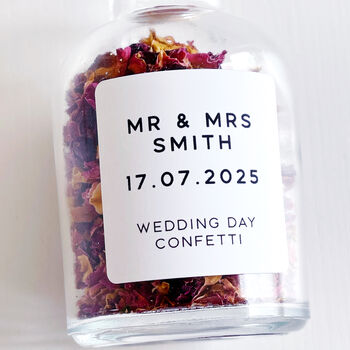 Personalised Wedding Day Confetti Keepsake Bottle, 2 of 10