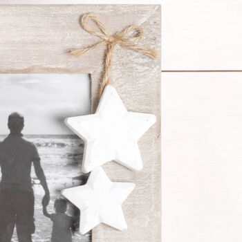 Washed Wood Hanging Star Photo Frame, 2 of 2