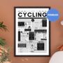 Personalised Cycling Fact Print – Gift For Keen Cyclists, thumbnail 1 of 9