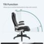 High Back Office Swivel Chair With Flip Up Armrests, thumbnail 5 of 9