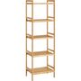 Five Tier Bamboo Storage Rack Organiser Shelves Unit, thumbnail 2 of 10