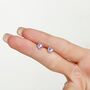 Sterling Silver Heart Stud Earrings, thumbnail 7 of 10