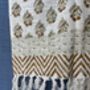 Block Print Indian Cotton Sofa Throw, thumbnail 3 of 12