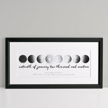 Personalised Moon Date Print, 3 of 5