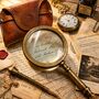 Bronze 30 Cm Magnifying Glass With Premium Leather Case, thumbnail 5 of 12
