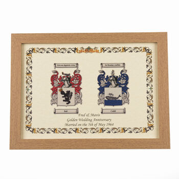 Framed Personalised Double Coat Of Arms Scroll, 3 of 3