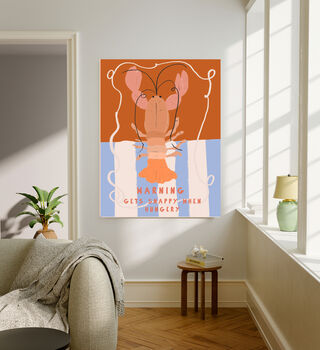 Lobster Kitchen Art Print 'Angry When Hungry', 4 of 4