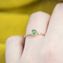Simple Gold Emerald Stacking Ring, thumbnail 2 of 5