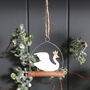 Regal Swan Hanging Christmas Tree Decoration, thumbnail 2 of 2