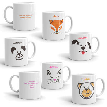 Personalised Animal Lovers Cute Cat Mug, 2 of 3