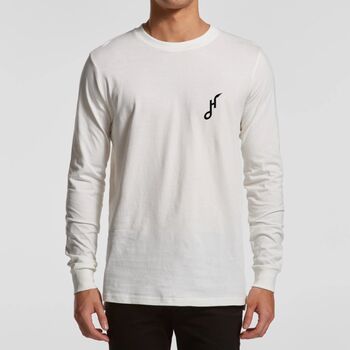 Hoy Classics Downtown Organic Long Sleeve Tee White, 3 of 4