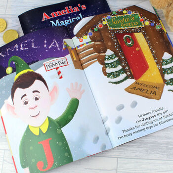 Personalised Christmas Story Book And Teddy Bear, 9 of 12