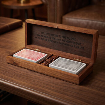 Dads Engraved Card And Dice Wooden Case Set, 6 of 6