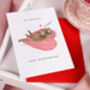 Funny Tabby Cat Meow Valentine Card, thumbnail 3 of 4