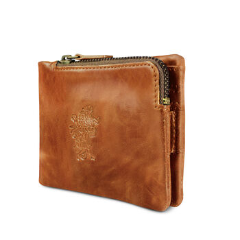 'Hudson' Men's Leather Bi Fold Wallet In Tan, 3 of 8