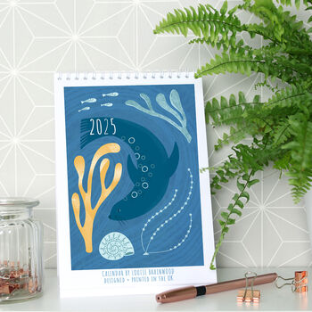 2025 Coastal Illustrated Mini Wall Calendar, 6 of 6