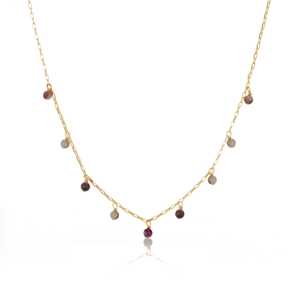 Tourmaline October Birthstone Necklace By Under the Rose ...
