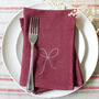 Embroidered Bow Linen Napkins, thumbnail 6 of 6