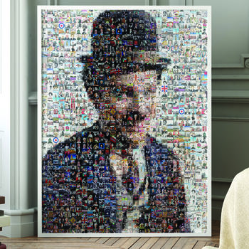 Charlie Chaplin Portrait Made Up Of Traditional British Icons, 4 of 5