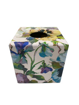 Tissue Box Cover Wooden Pansy Flower, 2 of 3