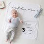 Personalised Baby Milestone Blanket, thumbnail 1 of 8