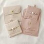 Bridesmaid Jewellery Set Bridal Party Gift With Personalised Pouch, thumbnail 4 of 7