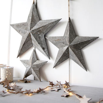 Grey Wooden Hanging Star, 2 of 2