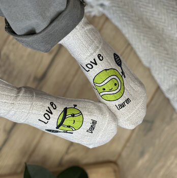 Love Personalised Tennis Snug Socks, 5 of 7