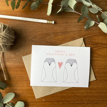 Happy Valentine's Day Penguin Card, 2 of 4