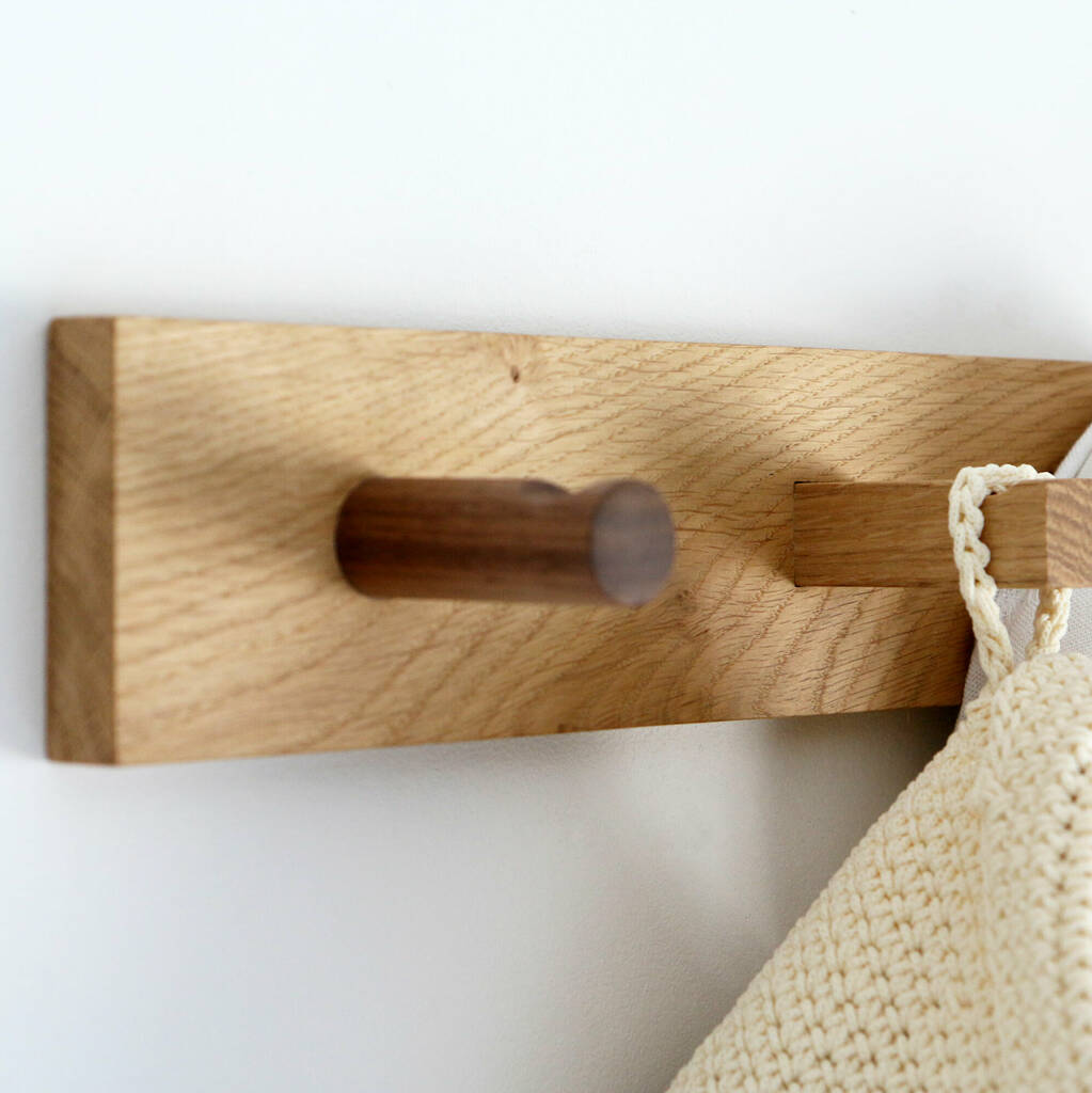 Handmade Solid Wood Peg Hooks By Martelo and Mo, Handcrafted Furniture ...