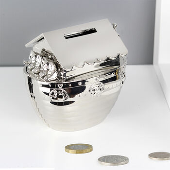 Personalised Silver Noahs Ark Money Box, 3 of 3