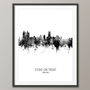 Stoke On Trent Skyline Portrait Print And Box Canvas, thumbnail 4 of 5
