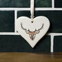 Stag Ceramic Heart, thumbnail 1 of 3