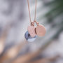 Rose Gold Vermeil Pearl Necklace With Monogram Charm, thumbnail 10 of 11