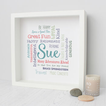Personalised Retirement Word Art Gift For Her, 3 of 6