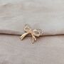 Pearl And Crystal Bow Brooch, thumbnail 3 of 5