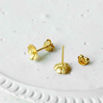 Sterling Silver Dainty Daisy Studs, 6 of 12