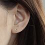 Best Daughter Gold Plated Mini Heart Stud Earrings, thumbnail 4 of 7