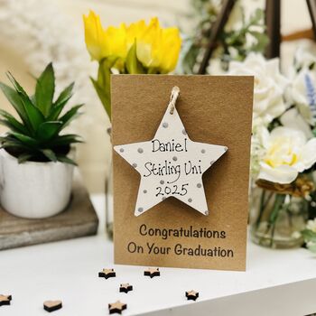Personalised Graduation Congratulation Star Card, 2 of 4