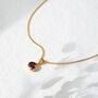 January Birthstone Garnet Charm Necklace Sterling Silver Or Gold Plated, thumbnail 5 of 12