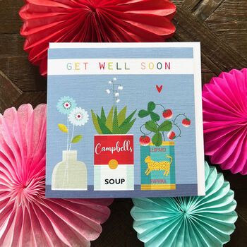 Get Well Soon Flowers Card, 3 of 4