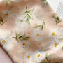 White Daisy Blossom Soft Pink Scarf, thumbnail 5 of 7