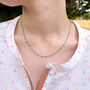Waterproof Gold Plated Chain Necklace With Turquoise Dots, thumbnail 1 of 3