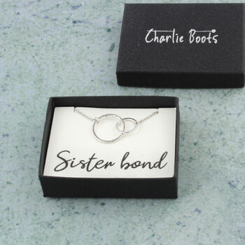 Sterling Silver Sister Bond Circle Bracelet, 2 of 12